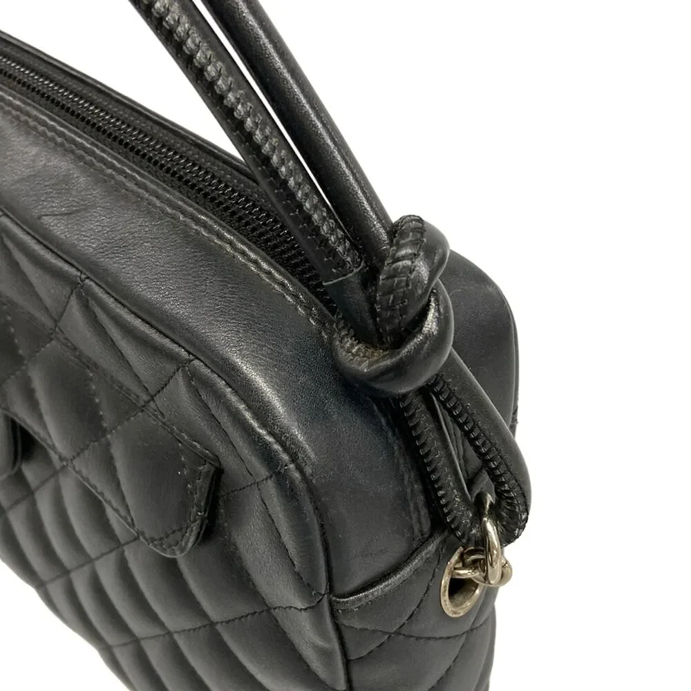 Chanel Cambon Line Shoulder Bag A28120 Black White